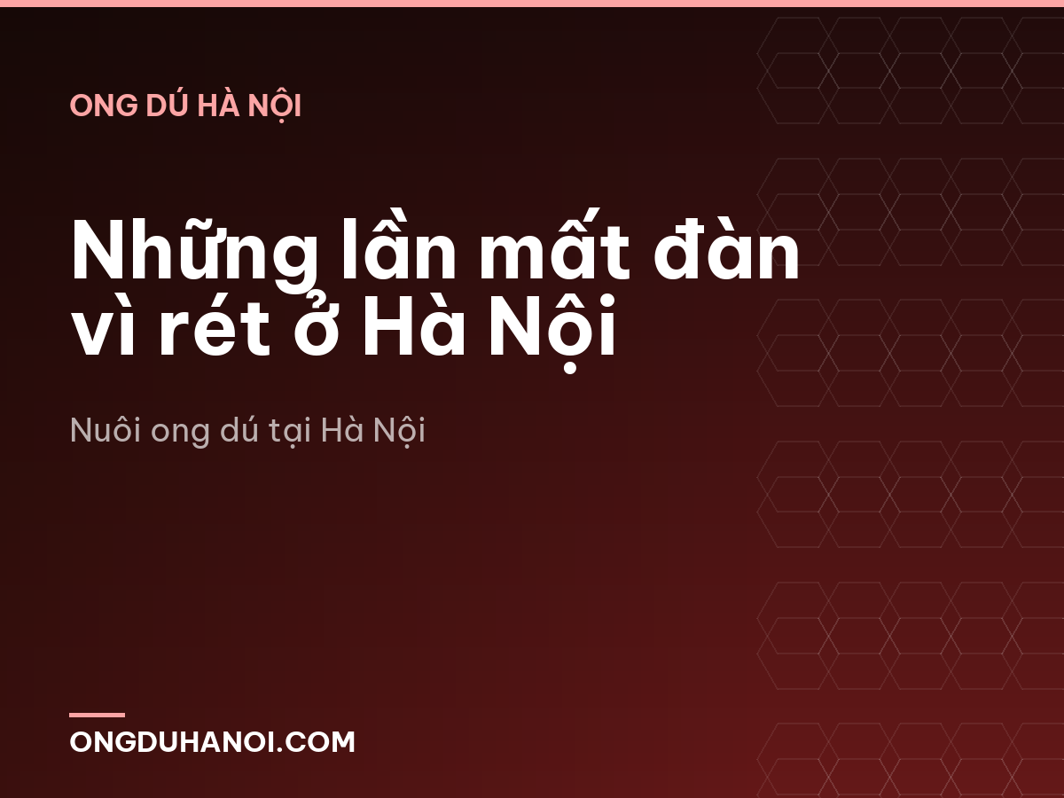 Những lần mất đàn vì rét ở Hà Nội