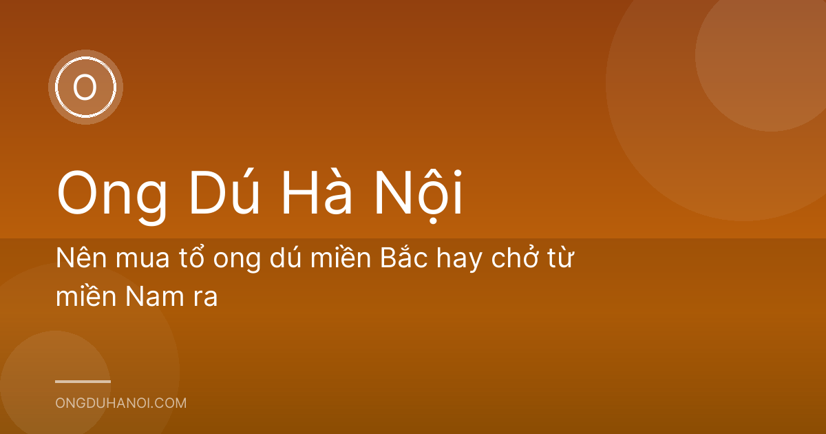 Nên mua tổ ong dú miền Bắc hay chở từ miền Nam ra
